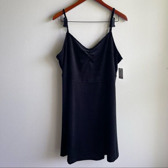 NWT Mudd Velvet Black Tank Layering Dress - Picture 2 of 5
